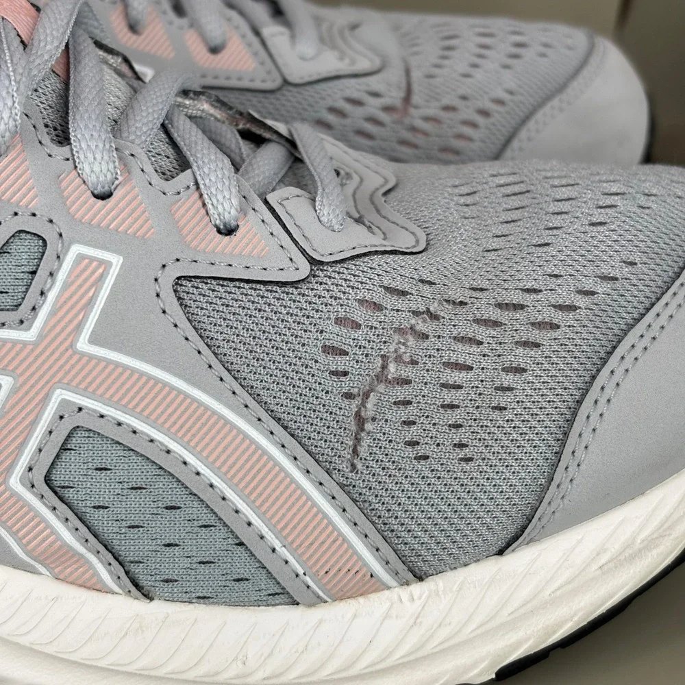 Asics Gel-Contend 8 Womens Running Shoes Grey Pink 1012B319 Wide Size 9.5